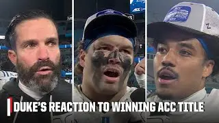 Duke's Manny Diaz, Luke Mergott & Darian Mensah react to OT win vs. Virginia | ESPN CFB