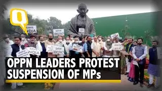 Winter Session | Opposition Leaders Protest Against Suspension of 12 Opposition MPs | The Quint