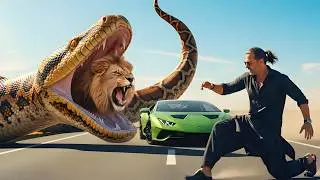 Rescue Team Battles Giant Python to Save Lion in Danger - What Happen Next Will Shock You!