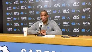 UNC coach Hubert Davis postgame press conference after the Tar Heels 72-64 win over Boston College