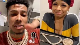 Blueface Gives Chrisean Rock Her 1st Chain Welcoming Her To His Label! ⛓