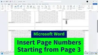 Start Page Number from a Specific Page in the Middle of the Document in Microsoft Office Word