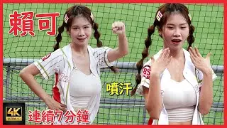 【4K】味全大局 賴可跳7分鐘不間斷噴汗(0820徐總日)ft.味全 チアリーダー 龍霸四方
