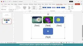 How to insert picture caption list SmartArt in PowerPoint free