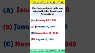 when the constitution of India was adopted by the Constituent Assembly #education #shorts #gk