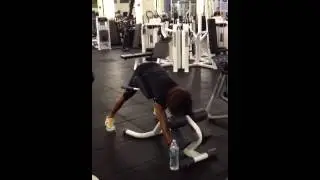 Figure Competition Training: Upside Down Leg Lifts on Reverse Hyper-Extension Bench