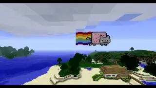 Minecraft Epic Nyan Cat Pixel Art