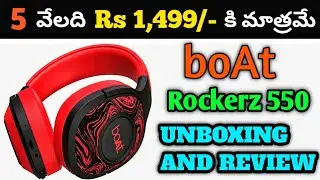 Boat Rockerz 550 UNBOXING And REVIEW in Telugu | Boat Rockerz 510  vs  550