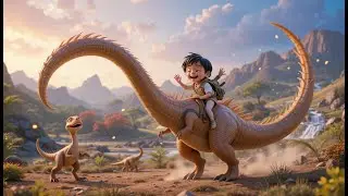 Row Row Your Dinosaur | Fun Dinosaur Song for Kids | Prehistoric Adventure Rhyme