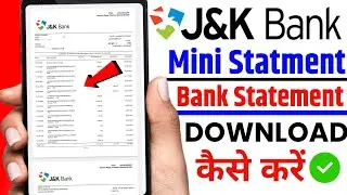 J&K Bank Mini Statement Download Kaise Karen | How to Download Statement on JK Bank Mpay