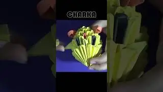 How To Make A 3D Chick With Color Papers |#charka #shorts #3d chick