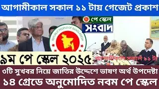 আগামীকাল সকাল ১১ টায় গেজেট প্রকাশ করা হবে—১৪ গ্রেডে অনুমোদিত। ৩টি সুখবর। ভাষণ দেবেন অর্থ উপদেষ্টা।