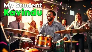 Amazing Drum Performance by My Student in His Company Band - Pubudu Niroshan - Colombo Drum School
