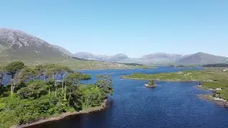 Exploring remote Ireland, the lakes in Connemara Region Western Ireland