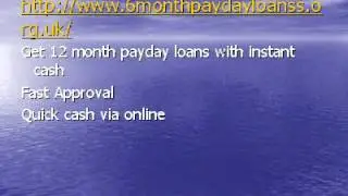 12 Month Payday Loans