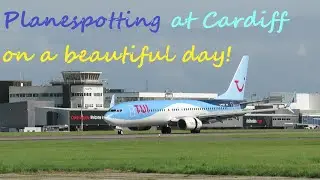 Cardiff Airport plane spotting on a beautiful summers day!