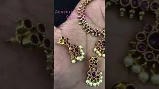 Camp stone necklace #imitationjewellery #jewelleryimitationjewellery #gold #jewelleryjewellery