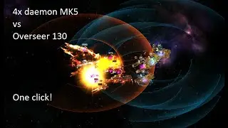 VEGA Conflict PVE lazy farm  4x Daemon mk5 vs Overseer 130!  One click farm!