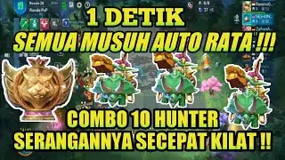🔴1 DETIK SEMUA MUSUH AUTO RATA‼️ COMBO 10 HUNTER SERANGANNYA SECEPAT KILAT -Chess Rush