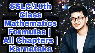 SSLC/10th Class Mathematics Formulas | All Chapters | Karnataka Board