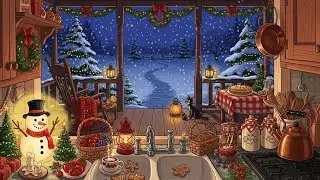 it's snowing 1950's and you're listening to vintage music on cozy winter night (christmas ambience)