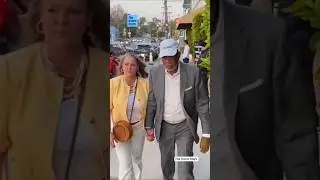 Morgan Freeman and Lori McCreary go on a Double Dinner Date🌹😍 #morganfreeman