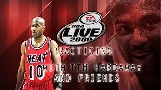 NBA Live 2000 (PS1) - Practicing with Tim Hardaway & Friends