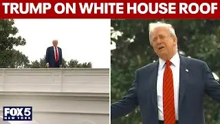 Trump's surprise appearance on White House roof