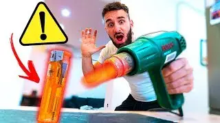 BRIQUET VS PISTOLET À AIR CHAUD À 1000 DEGRÉS !
