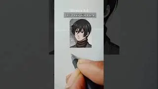Mikasa drawing with her name | Soren's Art #attackontitan #mikasa #anime #drawing #sjram