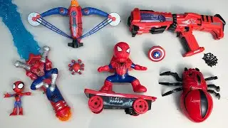 20 minutes Unboxing Spider-Man toy gun, launcher, laser sword, sound light toy, cool action figure