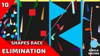 SHAPES RACE! 100 Marble Elimination Race 10 LAST Marble Standing Wins!
