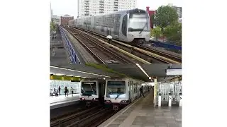 RET Metro 2x 3*Type B & 2*Type SG3 op Zuidplein - Lijn D en E