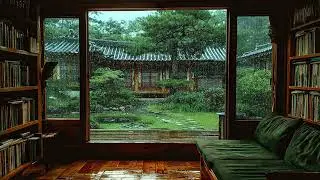 Rain forest ambience with piano sleep music soothing peaceful atmosphere
