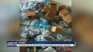 Urban explorers in Flint discover stockpiles of bottled water at abandoned school building