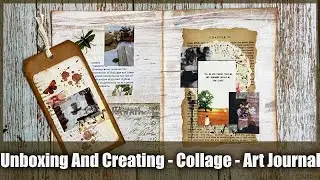 Unboxing Bodhi Journal Subscription Box Jan-Feb 2022  | Create a Page | Collage | Scrap Art Journal
