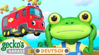 Fliegendes Feuerwehrauto am Strand | 90-min&uuml;tige Zusammenstellung｜Geckos Garage Deutsch f&uuml;r Kinder