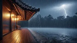 Insomnia Relief with Heavy Night Rain and Thunder Sounds for Deep Sleep and Total Relaxation
