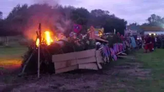 Viking Funeral Procession and Burning of Long Ship. Copyright Visions Foundation