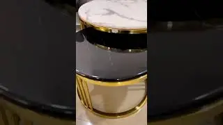 Center Nesting Table In Stainless Steel with Nano Marble  and Golden Finished #centertable #endtable