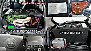 instaling 2 LBM subwoofers in brezza | very loud audio setup in brezza | extra battery in brezza