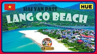 Lang Co Beach (HaiVan Pass - Spectacular views!) Da Nang - Hue 4K Walking Tour / 4K Beach Walk