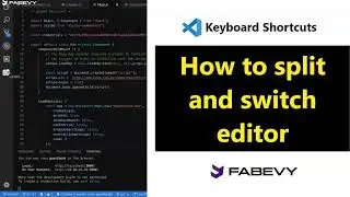 Visual Studio Code Shortcut 14 | How to split & switch editor