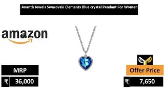 Ananth Jewels Swarovski Elements Blue crystal Pendant For Women