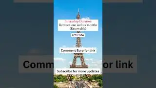 Paid Internship Program in France, Europe | paid medical internship in europe | Work Visa for Paris