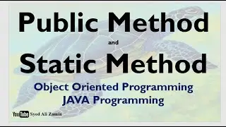 Public and Static Methods | OOP | JAVA