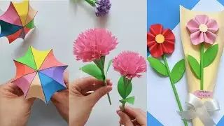 5 idear Easy Paper Crafts || How To make Flower || PQ Crafts #diy #pqcrafts #craft