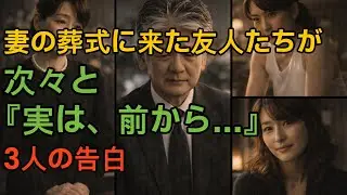 [シニア恋愛]妻の葬式に来た友人たちが次々と『実は、前から...』3人の告白 ｜ 熟年夫婦｜人生の後半 ｜老後の選択 ｜ 大人の恋
