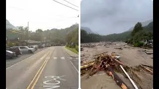 North Carolina Destruction - Hurricane Helene, Bridal Veil Falls #NorthCarolinaDay 9/28/24