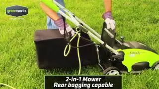 GreenWorks 16-Inch 10 Amp Corded Lawn Mower 25142 - How to Video